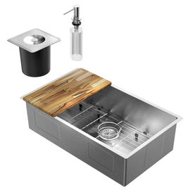 Cuba Simples Bistrô 70x40x20 Escovado com Acessórios e Lixeira FSC100%