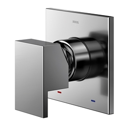 Acabamento monocomando para chuveiro 3/4" New Edge/Minima grafite polido