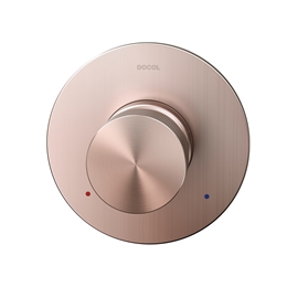 Acabamento monocomando para chuveiro 3/4" alta vazão Mix&Match cobre escovado