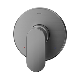 Acabamento monocomando para chuveiro baixa pressão 3/4" Docol Kaila grafite escovado