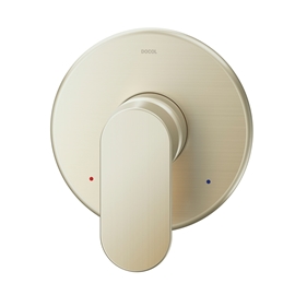 Acabamento monocomando para chuveiro baixa pressão 3/4" Docol Kaila níquel escovado