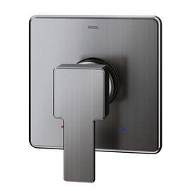 Acabamento monocomando para chuveiro baixa pressão 3/4" Edge grafite escovado