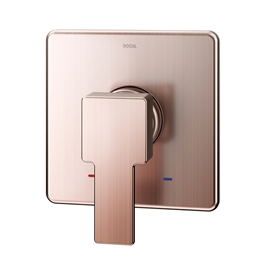 Acabamento monocomando para chuveiro e ducha higiênica 1/2" Edge cobre escovado