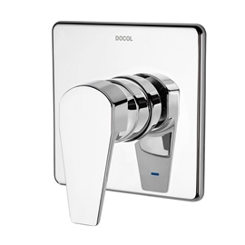 Acabamento monocomando para chuveiro e ducha higiênica de alta pressão 1/2" Lift cromado