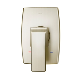 Acabamento monocomando para chuveiro e ducha higiênica 1/2" Vougan níquel escovado