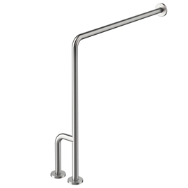 Barra de apoio em L de piso lado esquerdo