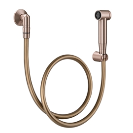 Ducha higiênica com gatilho de parede cobre escovado