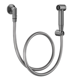 Ducha higiênica com gatilho de parede grafite escovado