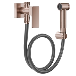 Ducha higiênica com registro e derivação 1/2" Edge cobre escovado