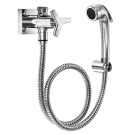 Ducha higiênica com registro e derivação com gatilho DocolCity cromado