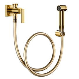 Ducha higiênica com registro e derivação DocolStillo ouro polido