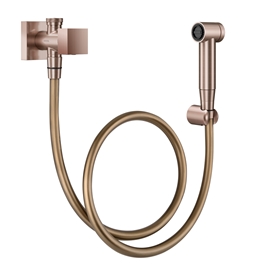 Ducha higiênica com registro e derivação Minima cobre escovado