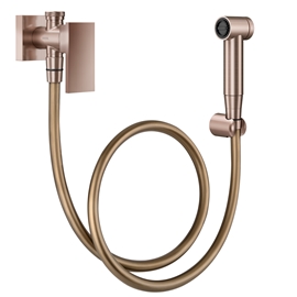 Ducha higiênica com registro e derivação New Edge cobre escovado