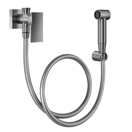 Ducha higiênica com registro para água fria New Edge grafite escovado