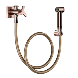 Ducha higiênica com registro e derivação DocolCity cobre polido