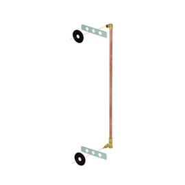 Kit registro pressão 1/2" com joelho 1/2" / tubo diâmetro 15 com travessa de 60 cm