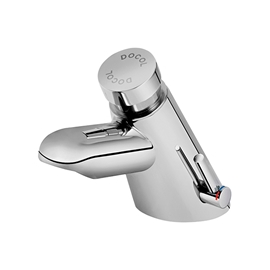 Misturador bica baixa 110 de mesa para lavatório LEED PressMatic cromado