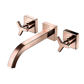 Misturador de parede para lavatório DocolCity cobre polido