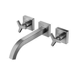 Misturador de parede para lavatório DocolCity grafite escovado