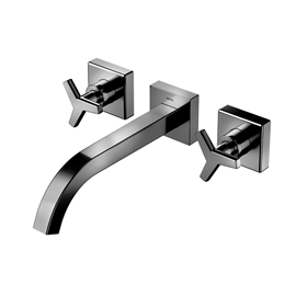 Misturador de parede para lavatório DocolCity grafite polido