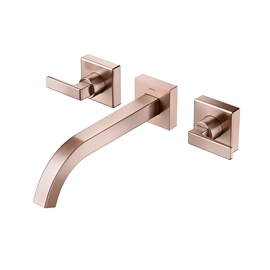 Misturador de parede para lavatório DocolStillo cobre escovado