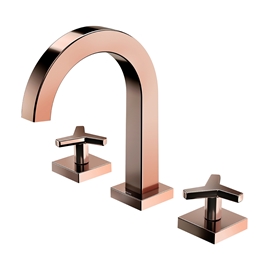 Misturador bica alta de mesa para lavatório DocolCity cobre polido