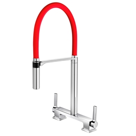 Misturador para cozinha bica alta Doc vermelho