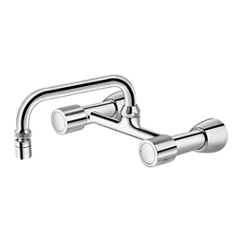 Misturador bica curta 1/2" e 3/4" de parede para cozinha Itapema Bella cromado