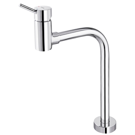 Monocomando bica alta 90° de mesa para lavatório ColdStart Lóggica cromado