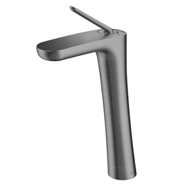 Monocomando bica alta de mesa para lavatório DocolKaila grafite escovado