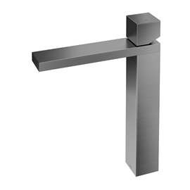 Monocomando para banheiro bica alta Minima grafite escovado