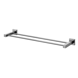 Porta-toalhas bastão duplo 653 mm Square grafite polido