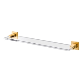 Prateleira acrílica Square ouro escovado