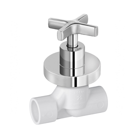 Registro baseTec PVC cerâmico 25 mm com acabamento Invicta