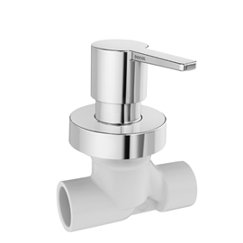 Registro baseTec PVC cerâmico 25 mm com acabamento Gali