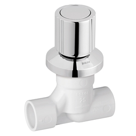 Registro com acabamento baseTec PVC Itapema Bella cromado