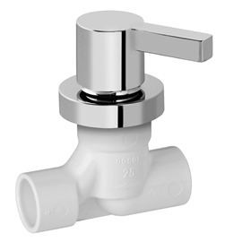 Registro DocolBase baseTec PVC cerâmico 25 mm com acabamento Chess