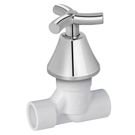 Registro DocolBase baseTec PVC cerâmico 25 mm com acabamento Docol Primor