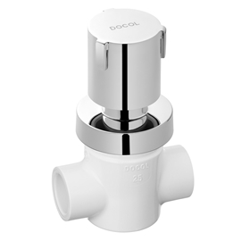 Registro tipo gaveta baseTec PVC com acabamento Riva