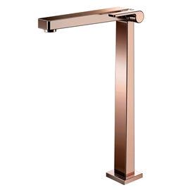 Torneira bica alta 90° de mesa para lavatório DocolStillo cobre polido