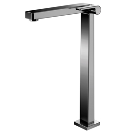 Torneira bica alta 90° de mesa para lavatório DocolStillo grafite polido