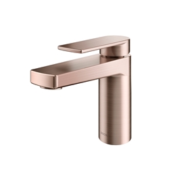Torneira bica baixa de mesa para lavatório Argon cobre escovado