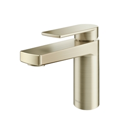 Torneira bica baixa de mesa para lavatório Argon níquel escovado