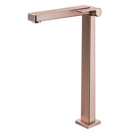 Torneira bica alta 90° de mesa para lavatório DocolStillo cobre escovado