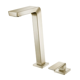 Torneira para banheiro bica alta Vougan níquel escovado