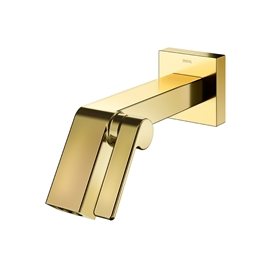 Torneira de parede para lavatório DocolStillo ouro polido