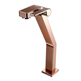 Torneira bica alta de mesa para lavatório DocolStillo cobre polido