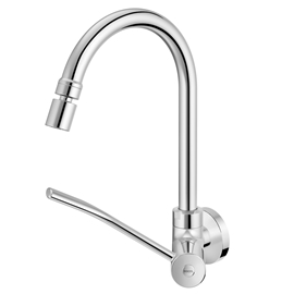 Torneira para cozinha de parede com alavanca bica móvel Benefit