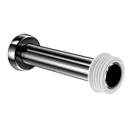 Tubo de ligação bacia 25 cm grafite polido