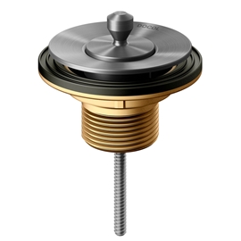 Válvula de saída d'água universal arte com tampa de metal grafite escovado